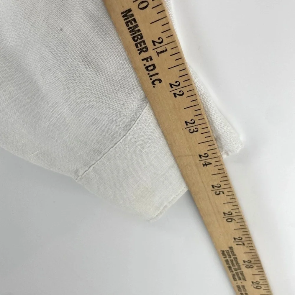 Vintage Banana Republic Shirt Mens L 100% Irish Linen Long Sleeve Button Up FLAW